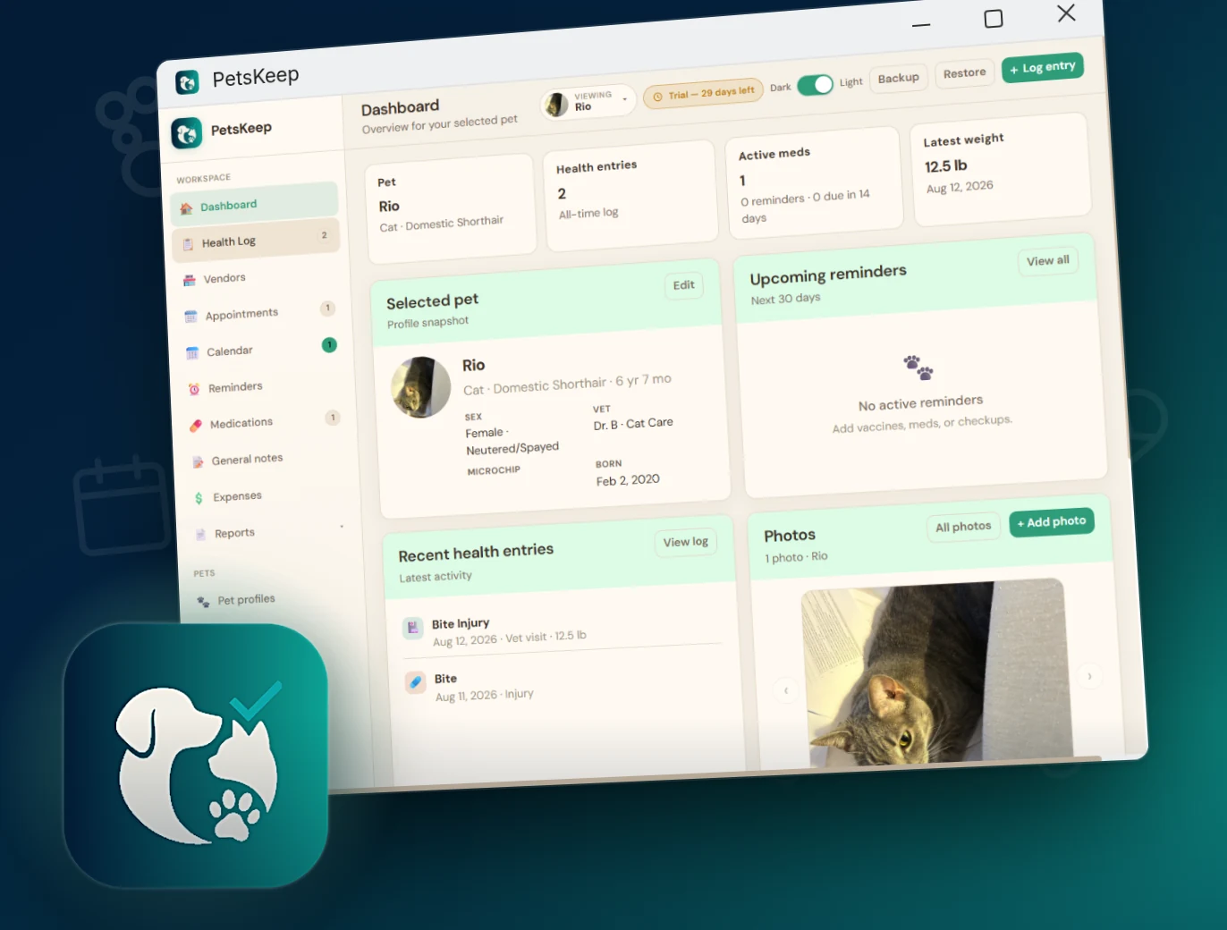 PetsKeep app preview